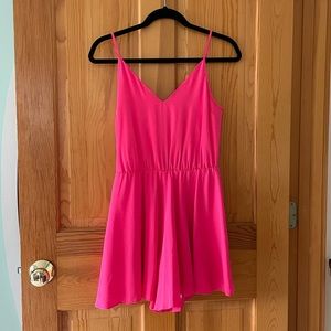NWOT Amanda Uprichard Silk Romper Hot Coral
